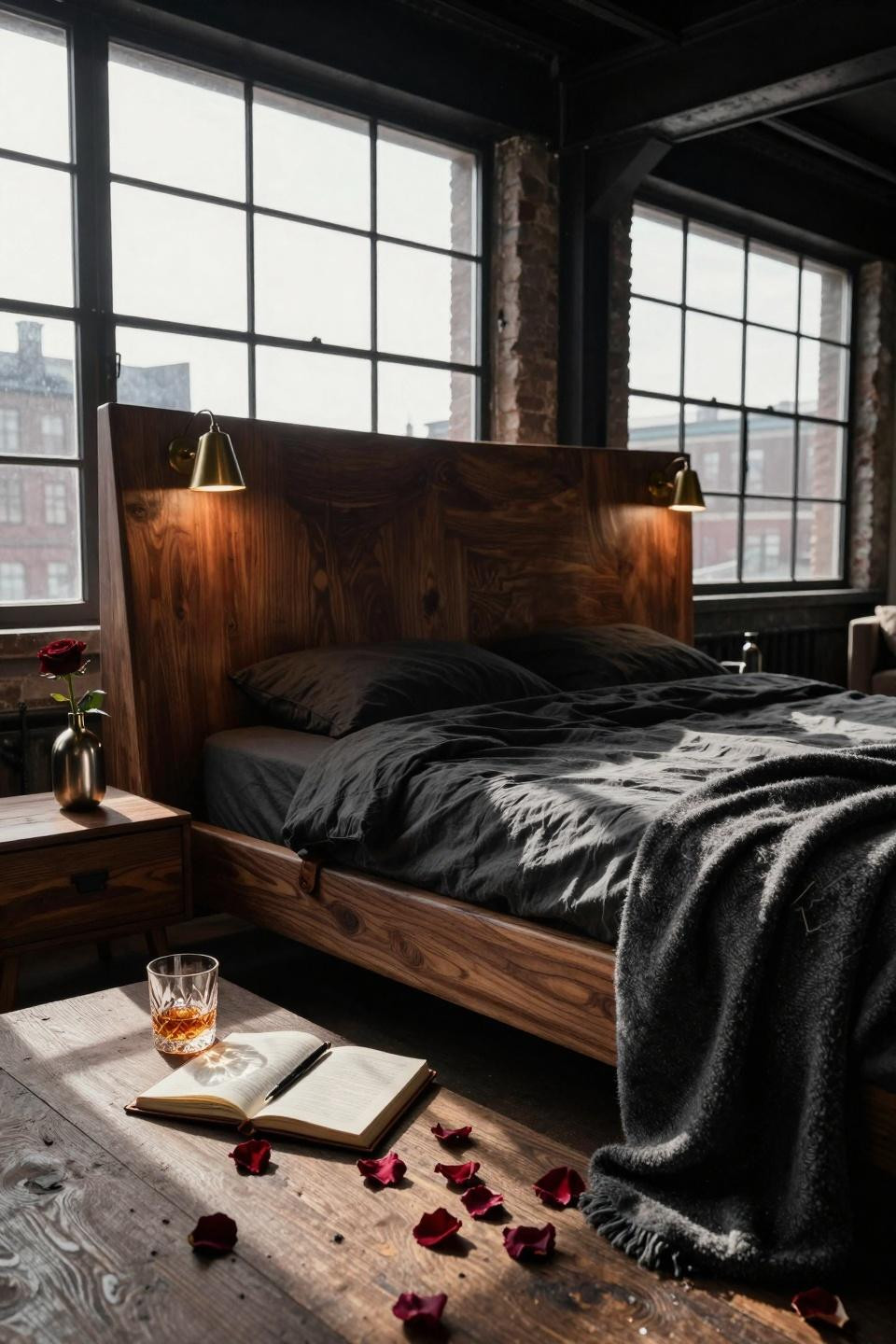 Valentines Day Decorations Bedroom masculine industrial loft styling