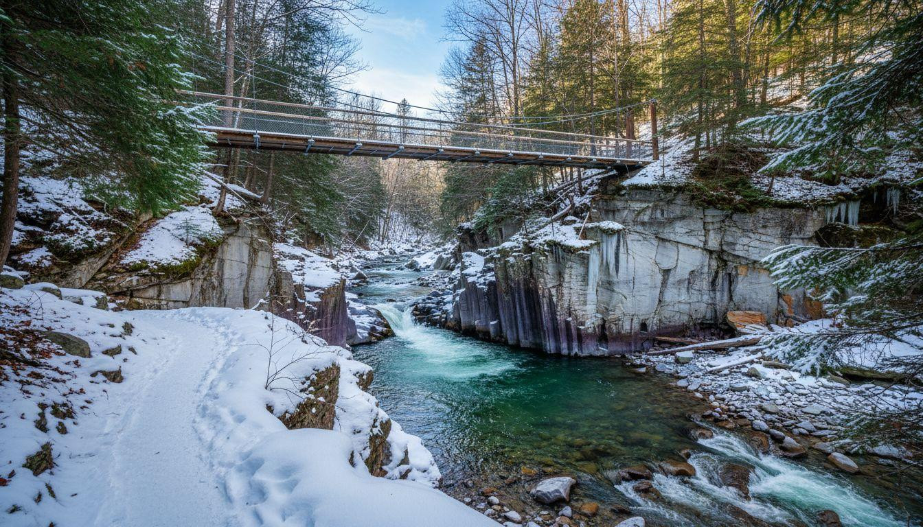 This Vermont gorge hides a swaying bridge 30 feet above swimming pools
