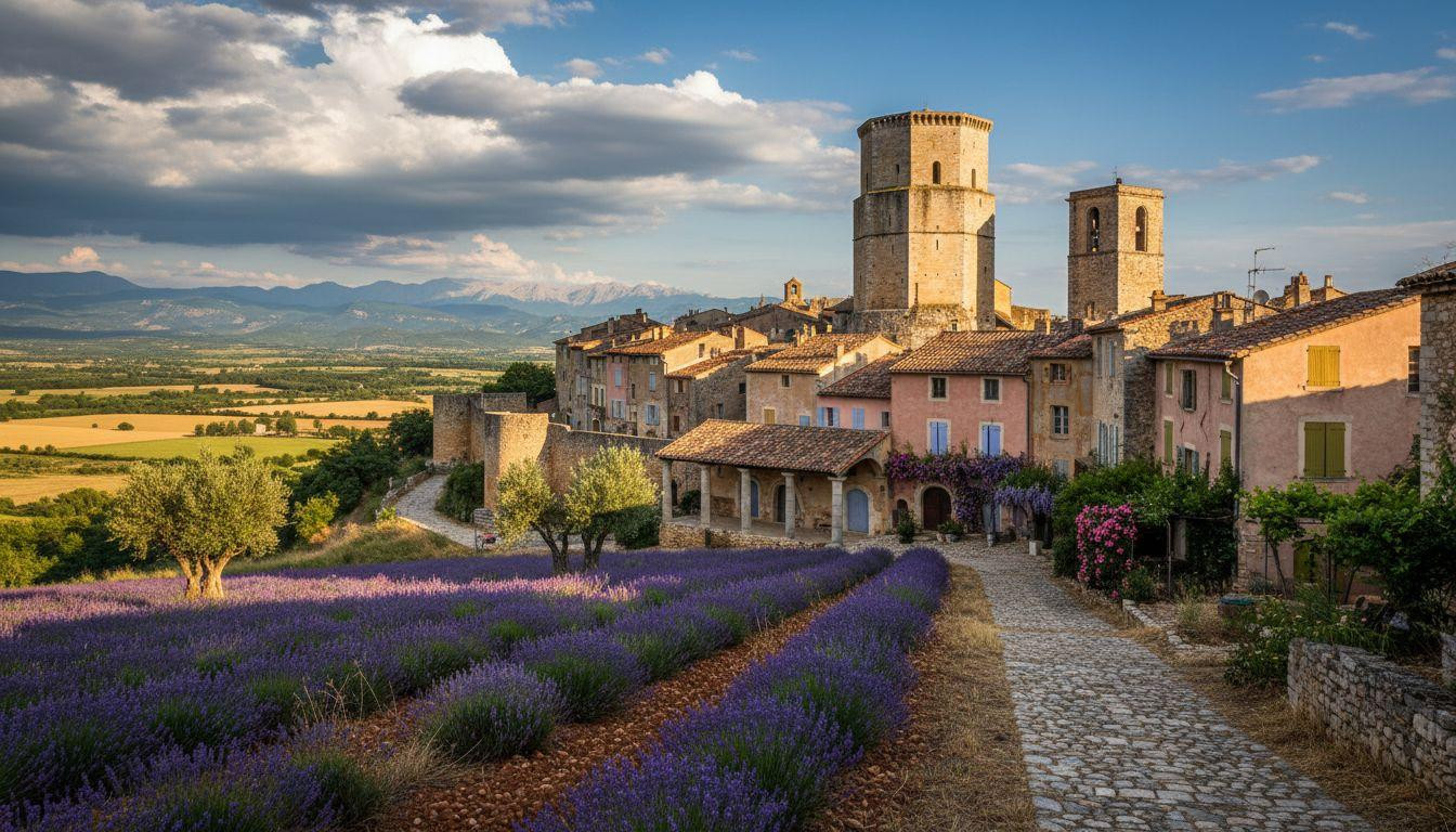 This Provence village keeps a 900-year hexagonal tower for 550 residents