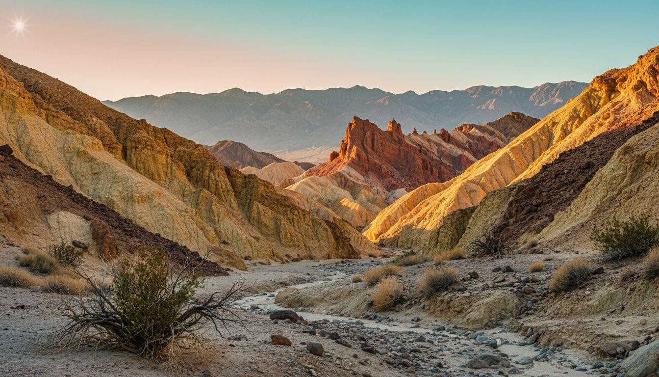 Better than Titus where roads wash out and Golden Canyon keeps sunrise glow for