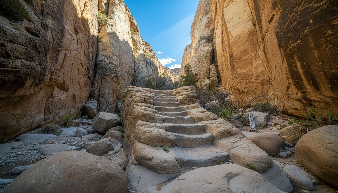 This Texas slot canyon goes dark at 10am between 100-foot limestone walls