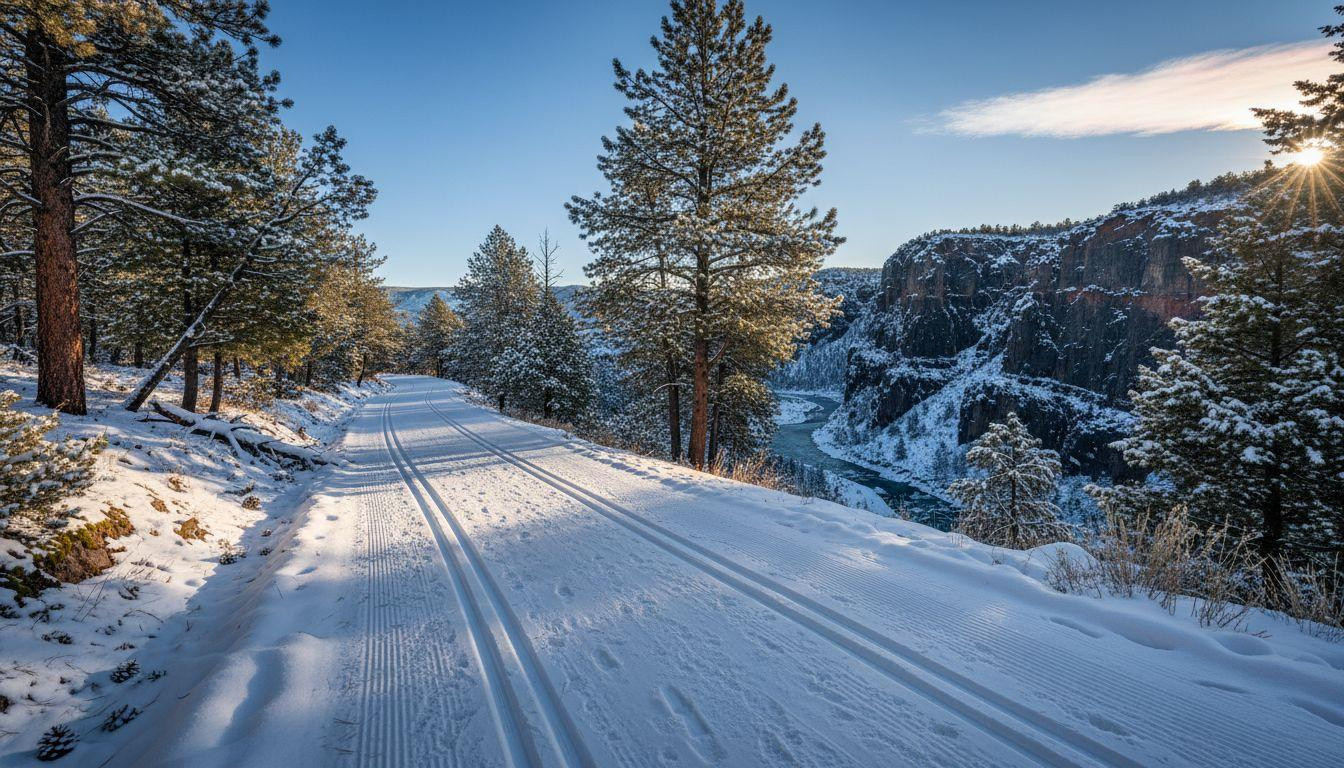 This Colorado canyon road closes to cars and opens to skis at 8,400 feet