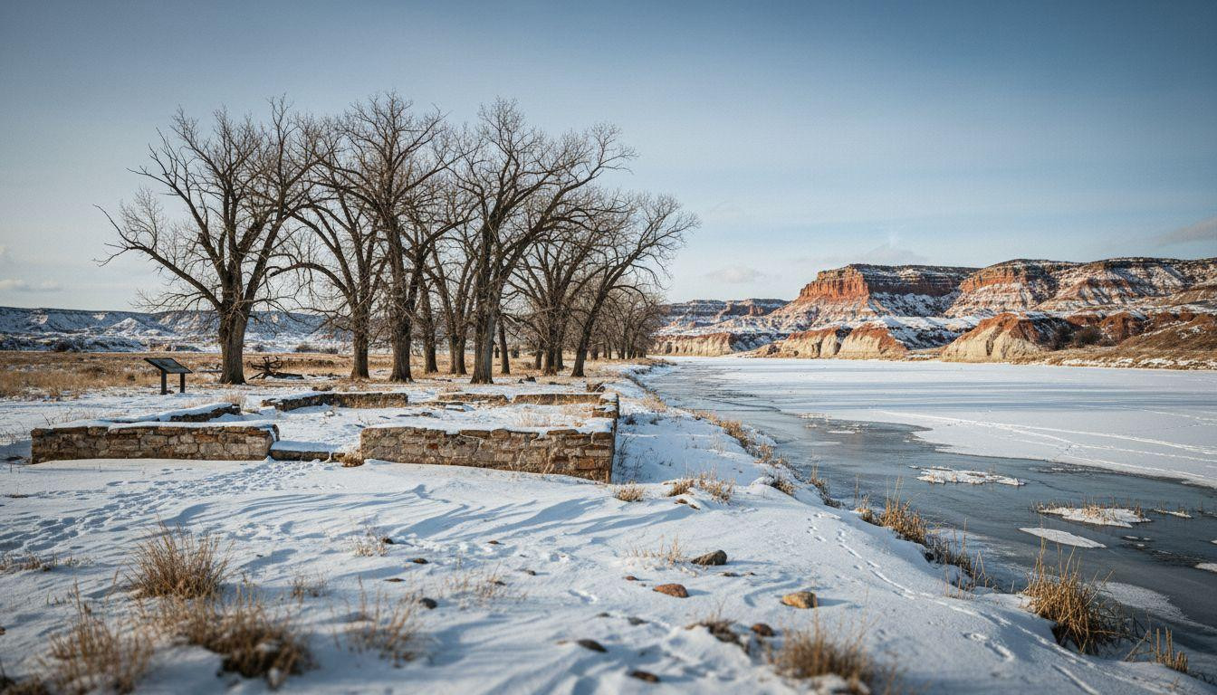 This frozen river holds Roosevelt's ranch where he shaped his presidency
