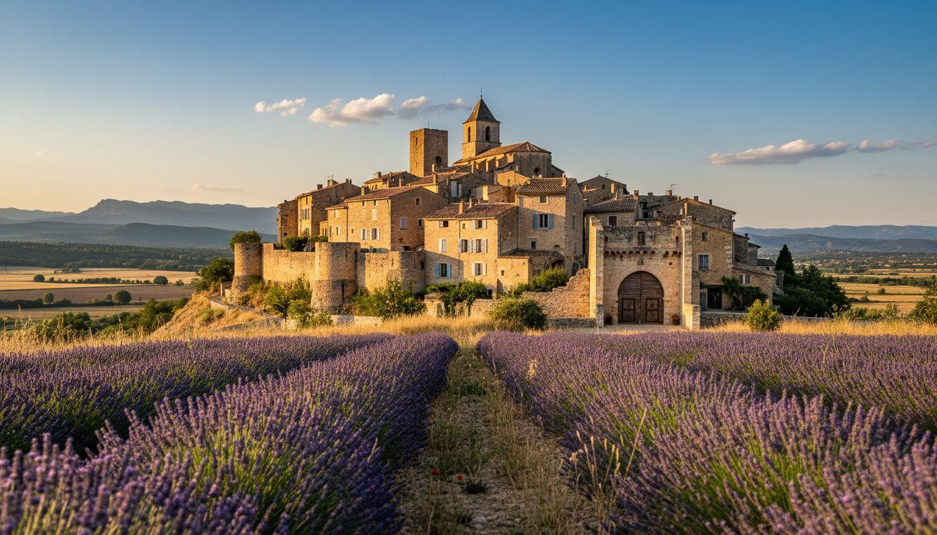 This French village turns honey-gold at 7pm from 3,117 feet