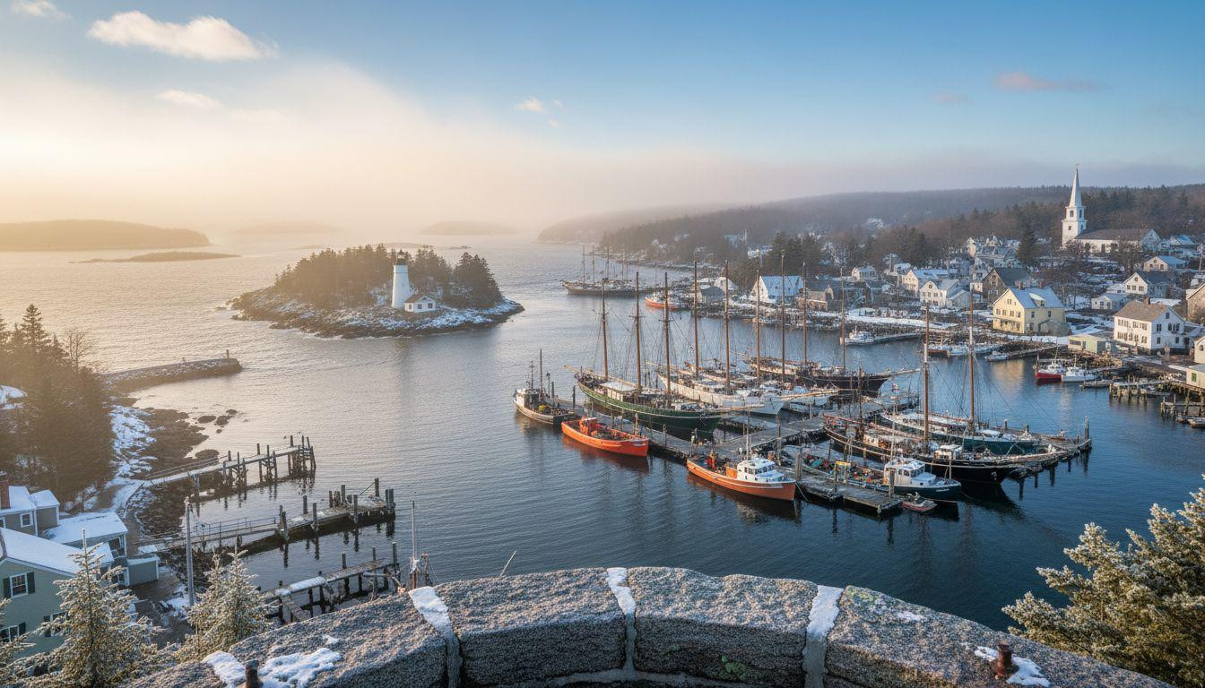8 Maine harbor towns where fog hides windjammers and lodging costs $100