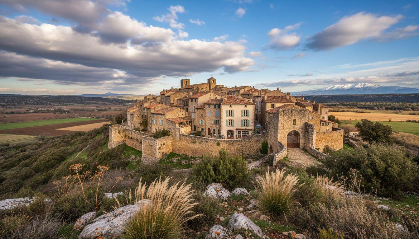 This hilltop village keeps France's largest rural bookshop in medieval stone