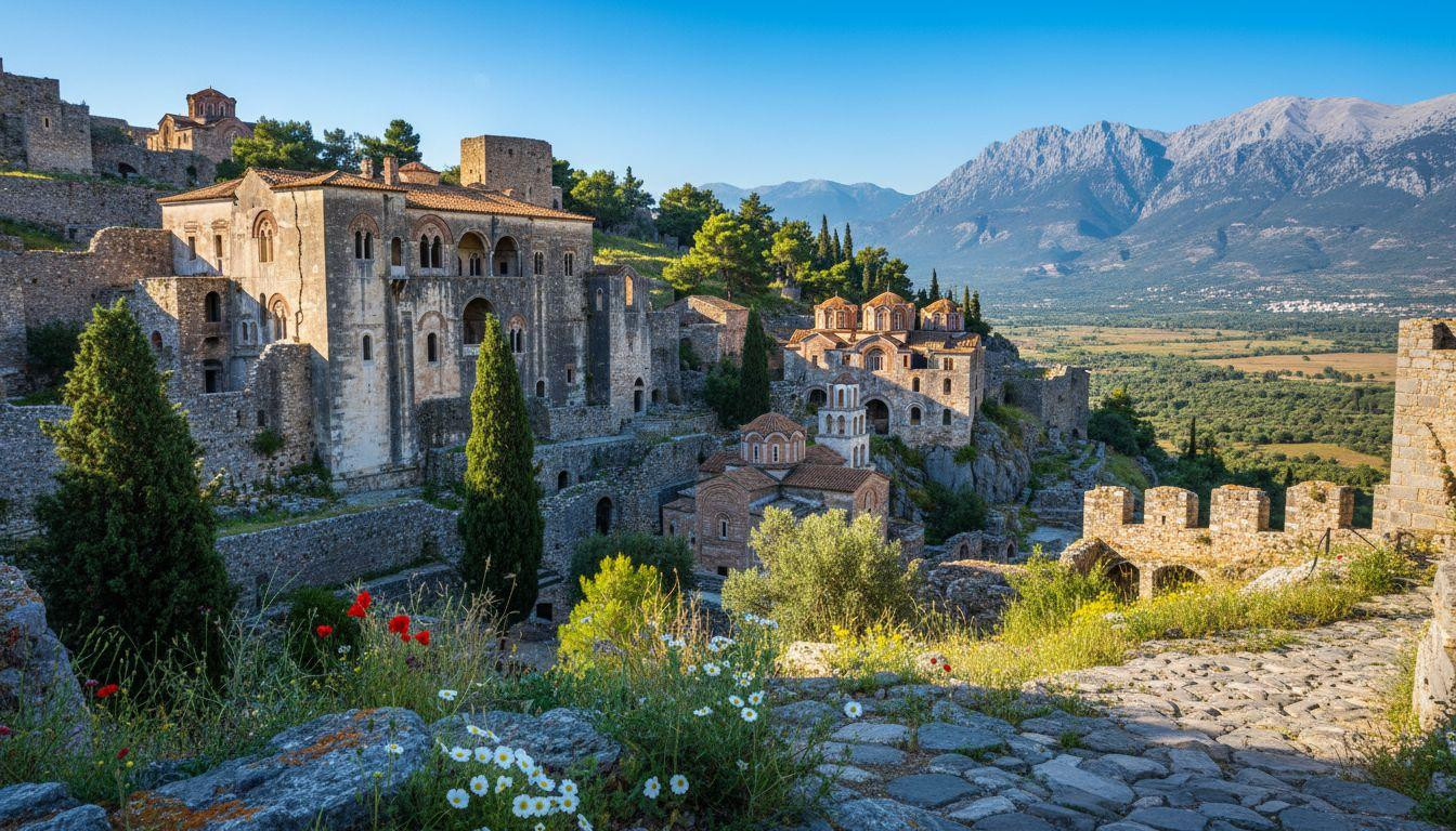 Better than Meteora where shuttles cost and Mystras keeps Byzantine palaces empty for