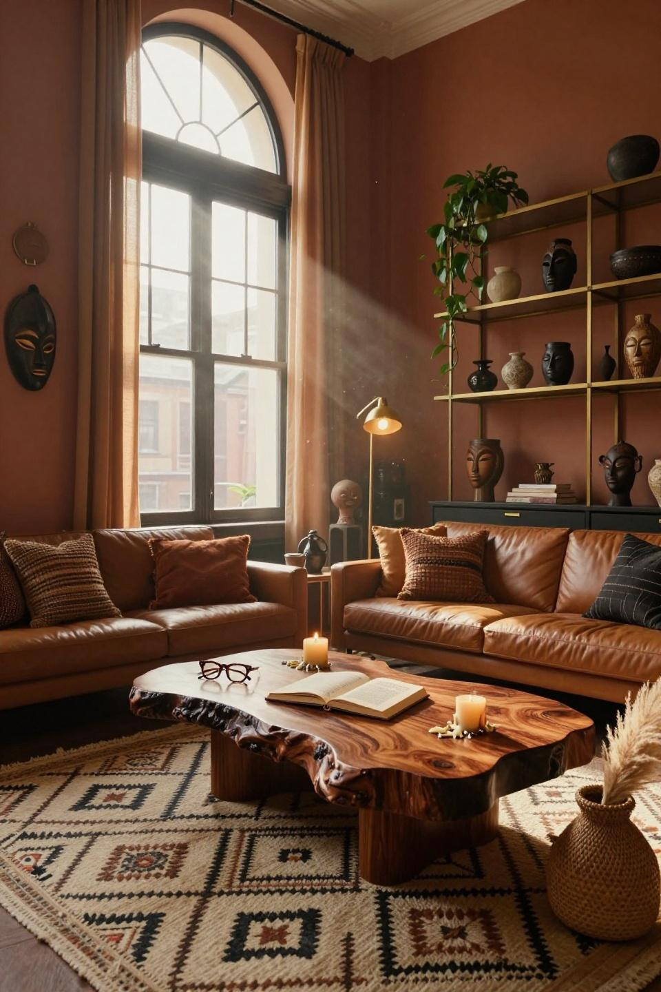 Afro Boho Decor - oversized macramé wall hanging in natural jute