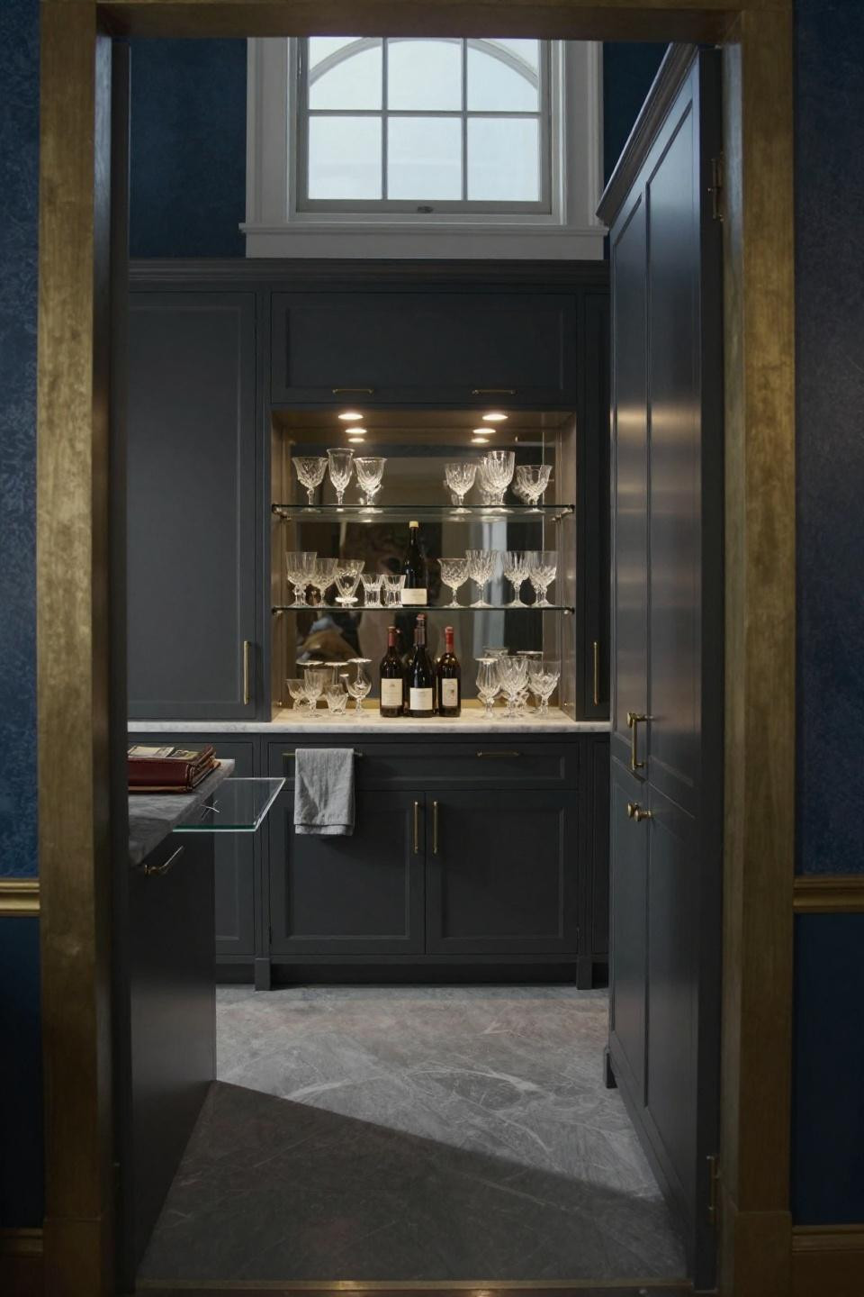 Pendant Lights Over Kitchen Island - recessed downlights in art deco pantry