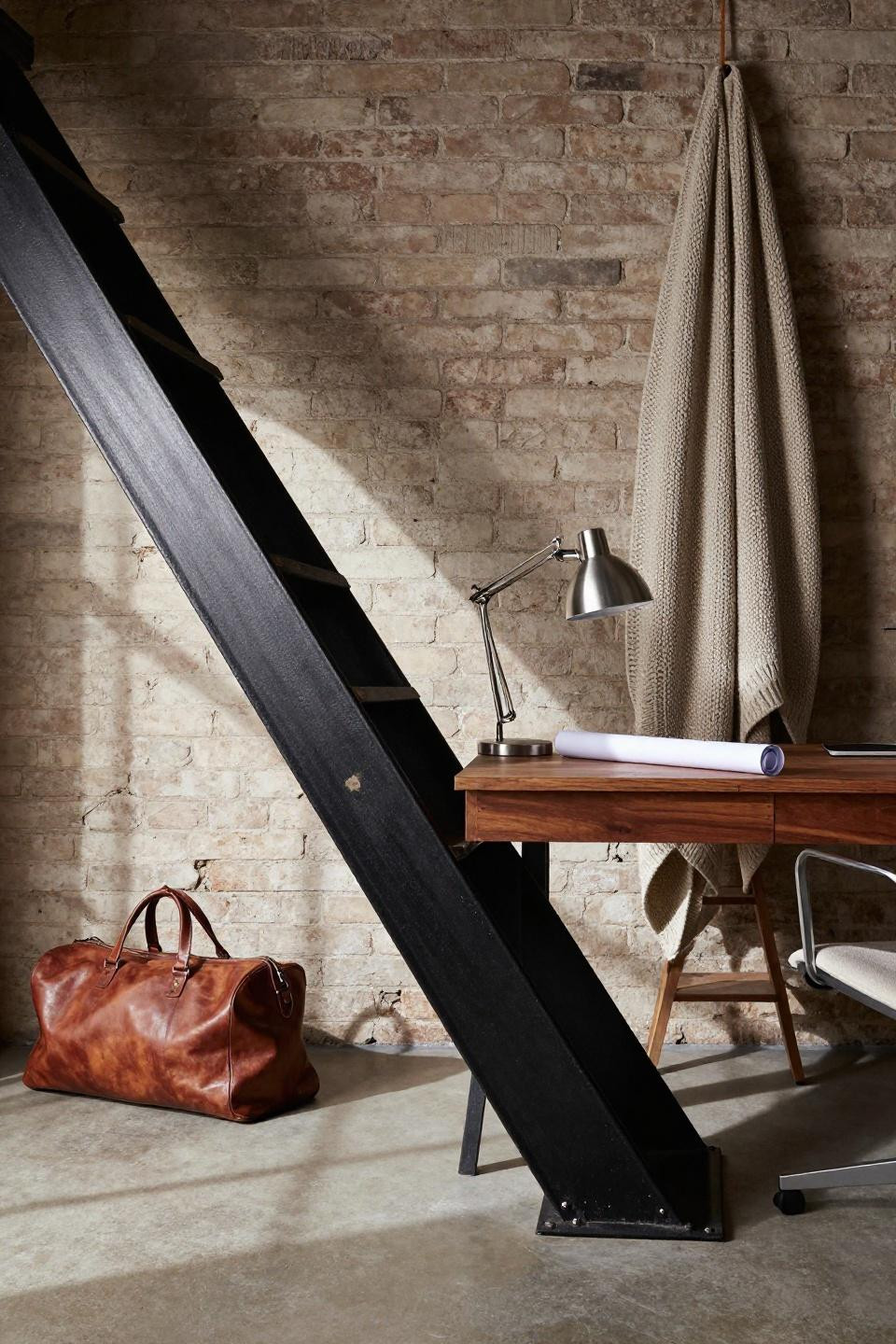 Loft Bed Ideas For Small Rooms Aesthetic - blackened steel loft bed with walnut desk