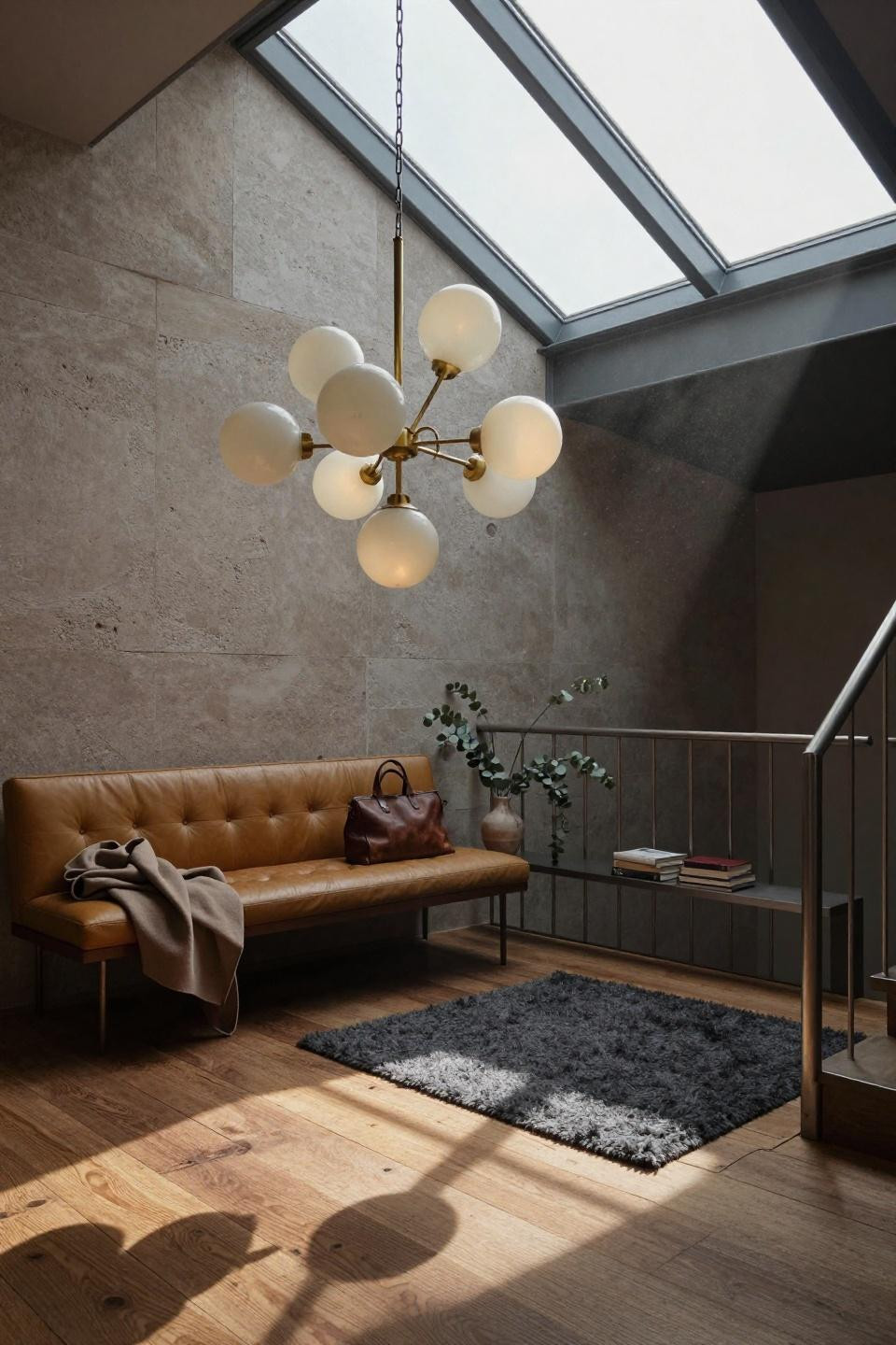 Bloxburg Foyer Ideas - grand foyer with skylight and brass chandelier