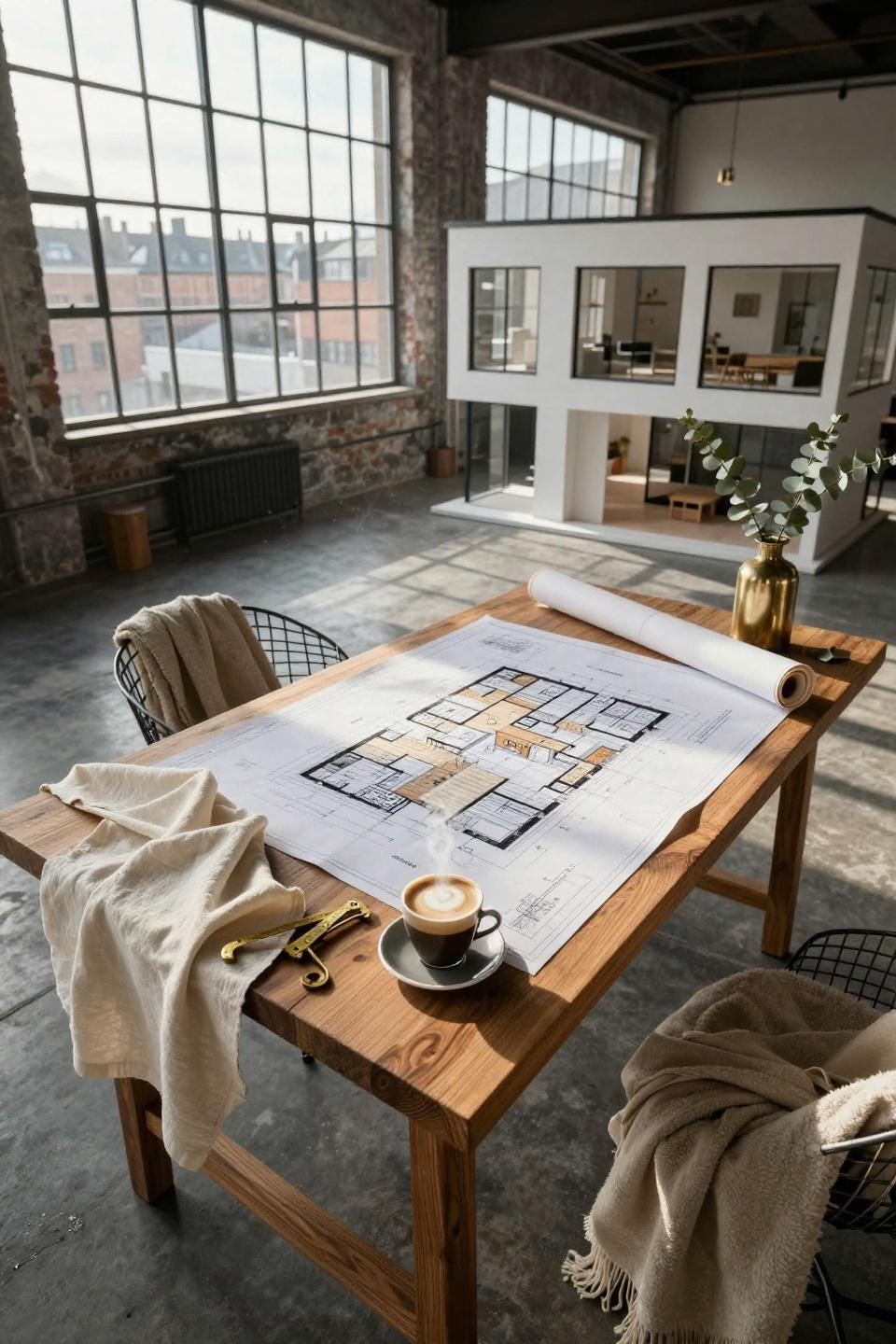 Bloxburg house floorplan - architectural drafting table setup