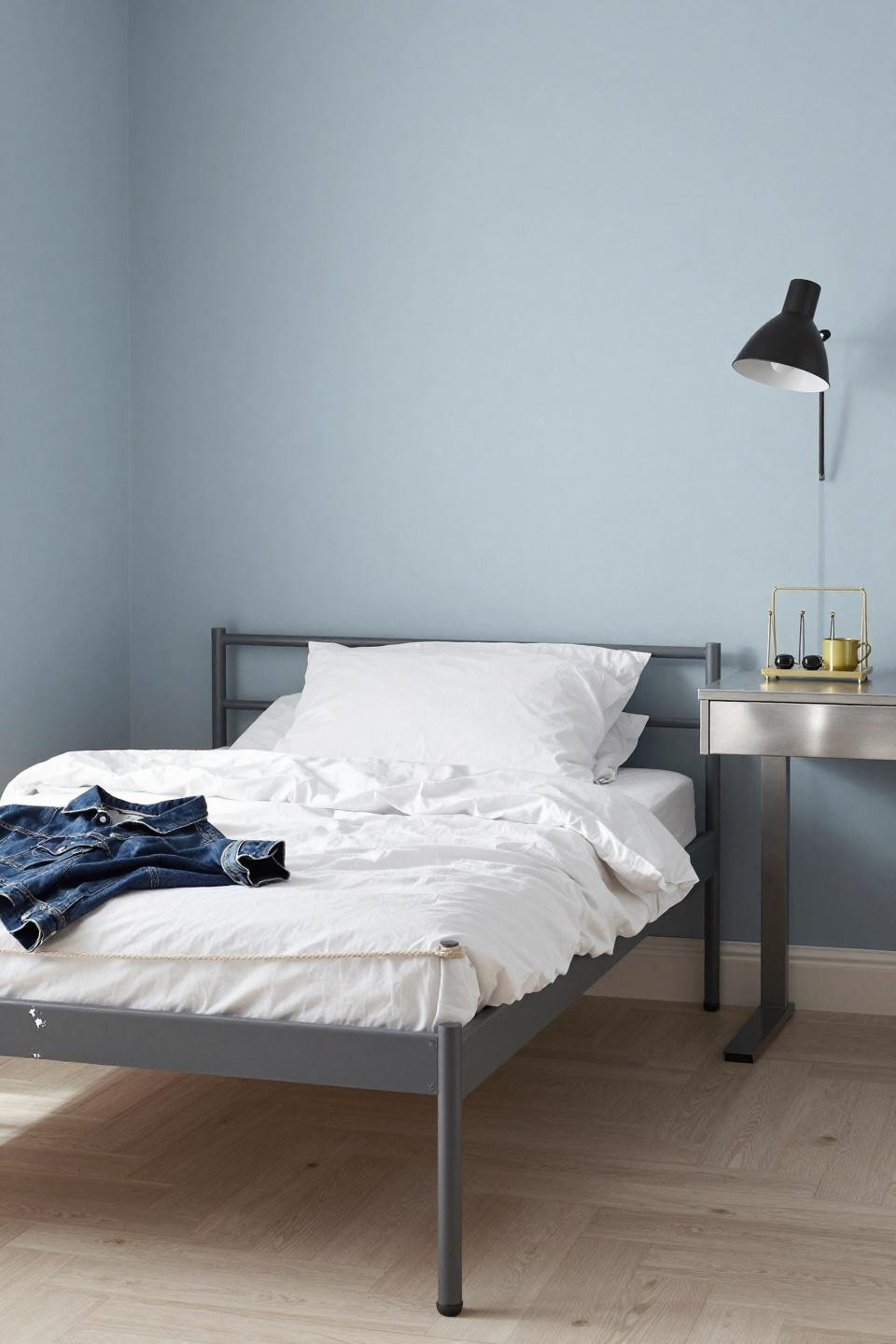 Loft Bed Ideas For Small Rooms Adult - matte charcoal metal frame loft bed