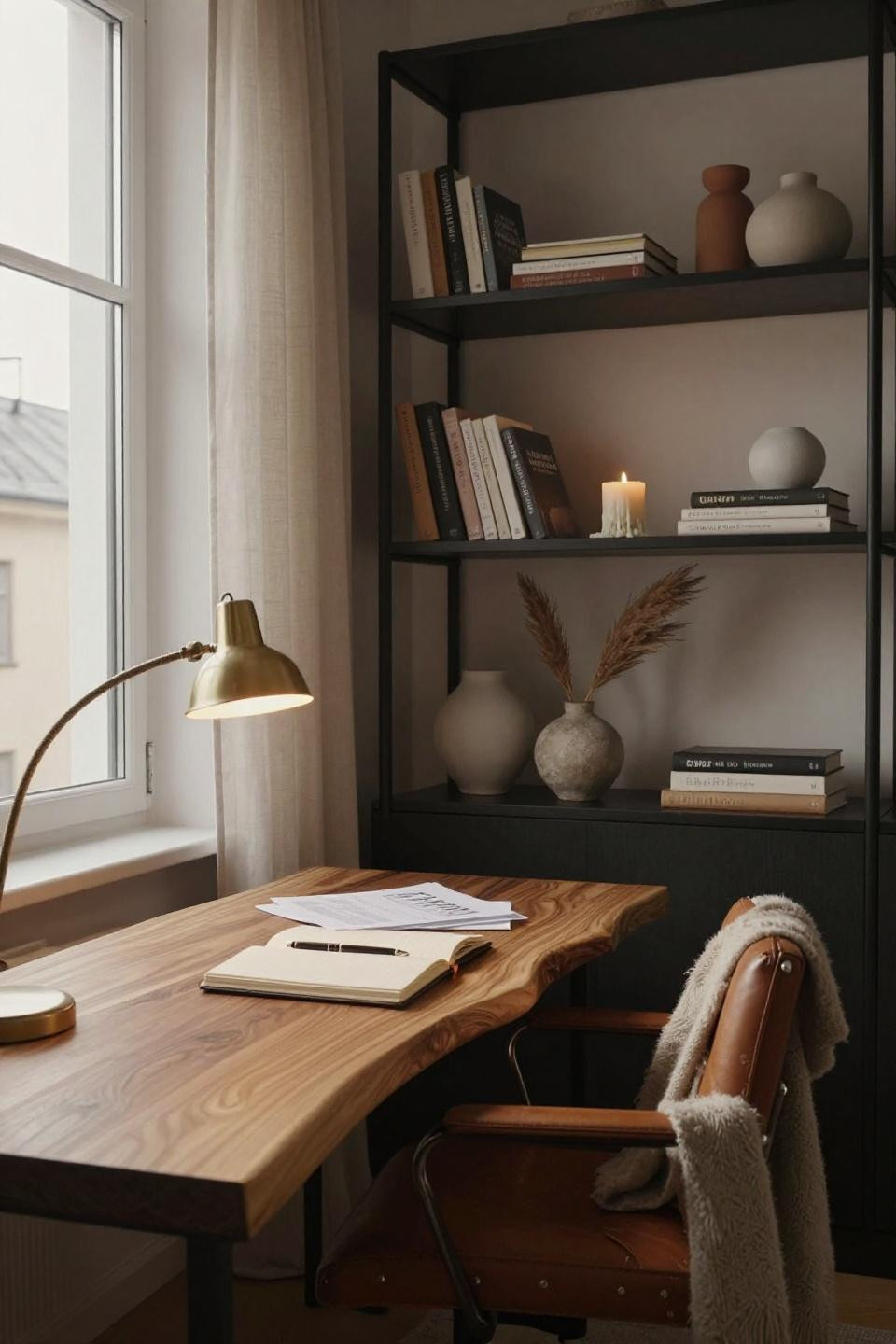 Out Of Office Aesthetic - side view shelving wall