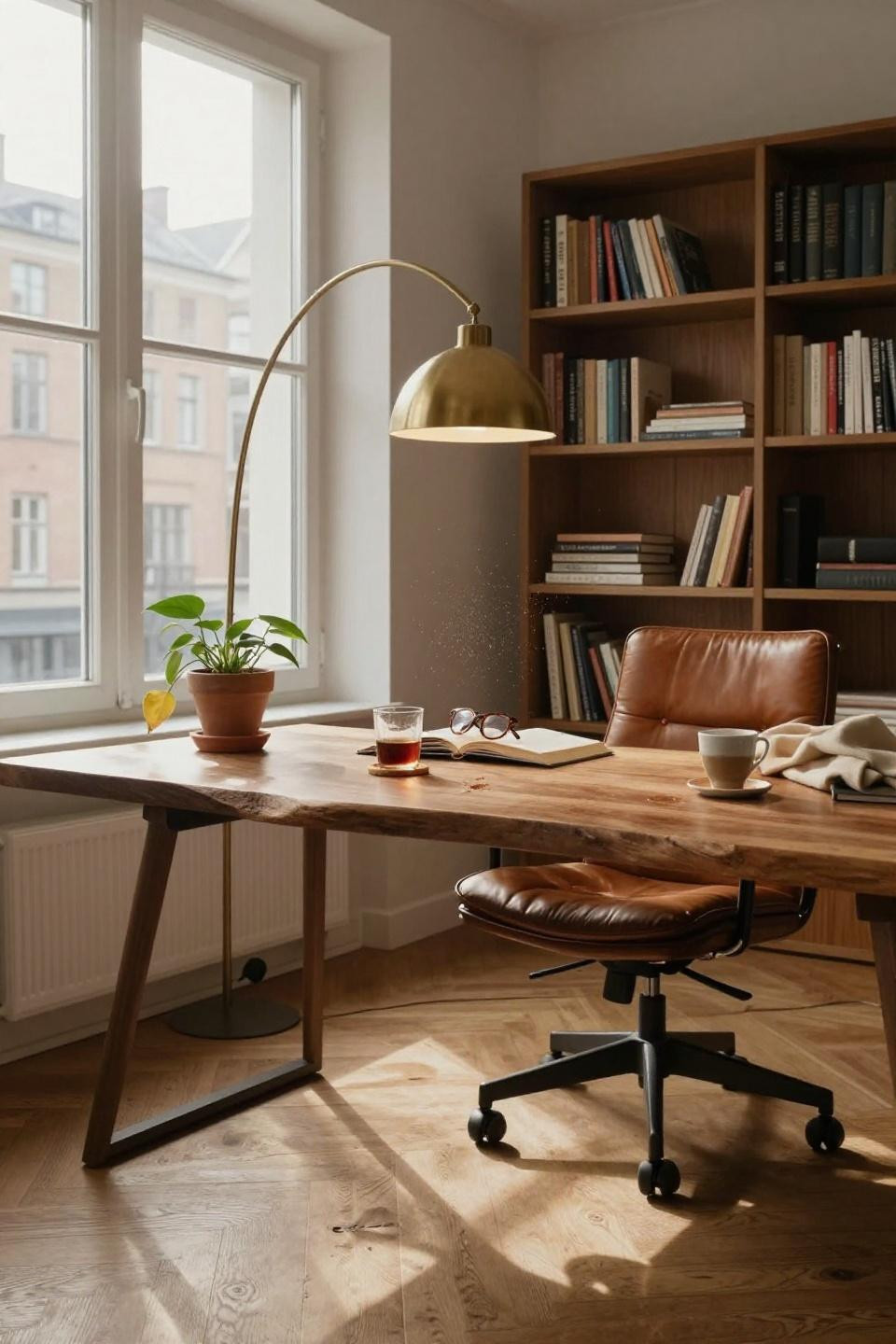 Work From Home Set Up - complete loft office view