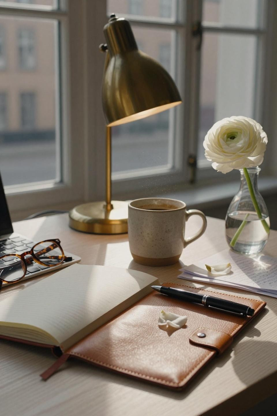 Office Job Aesthetic - closeup desk vignette
