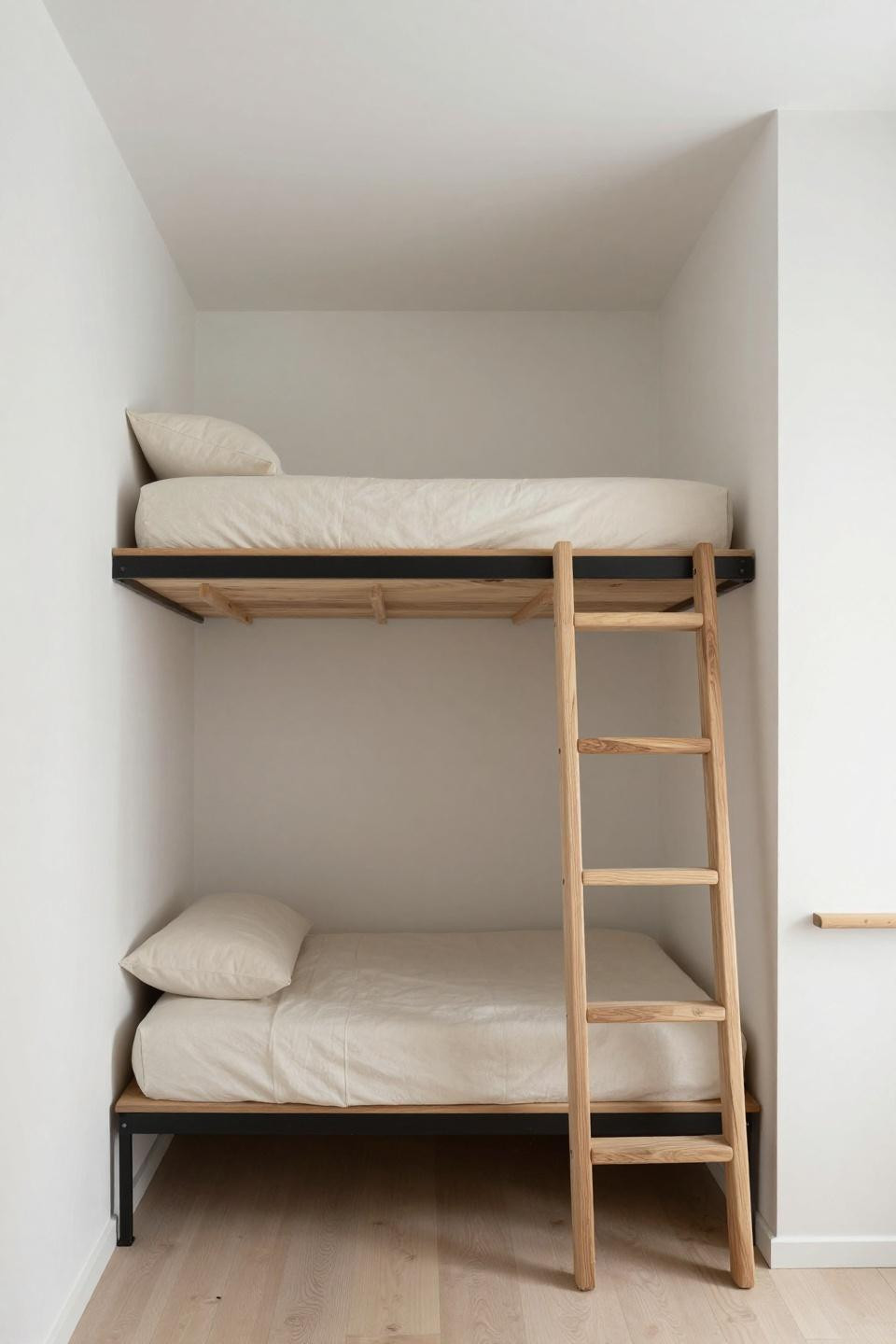 Loft Bed Aesthetic Room - bleached birch alcove loft bed