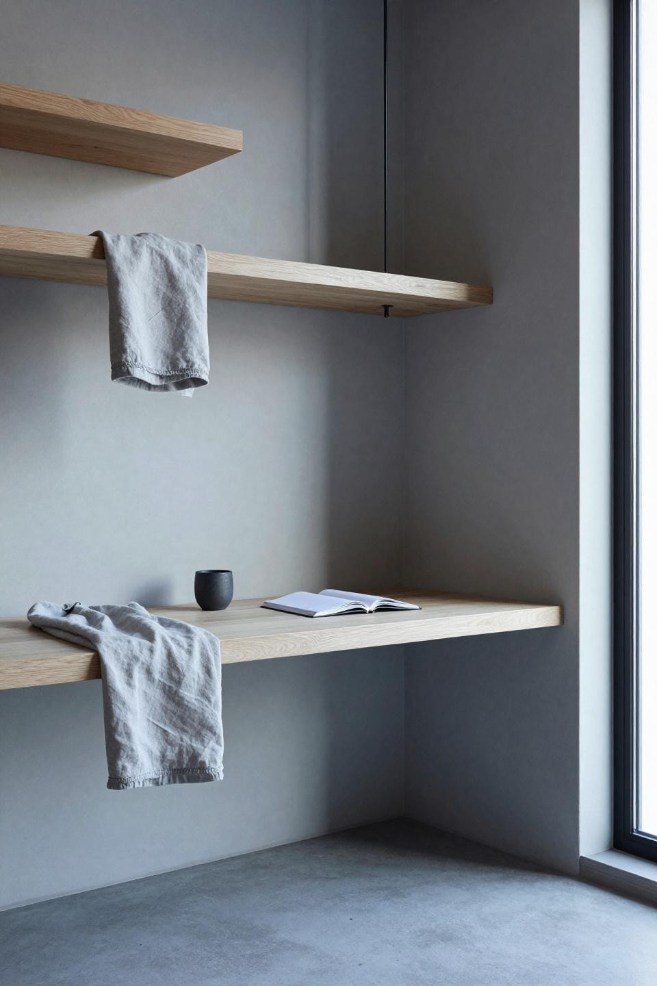 Loft Bed Ideas For Small Rooms Diy - floating ash wood loft with limewash desk