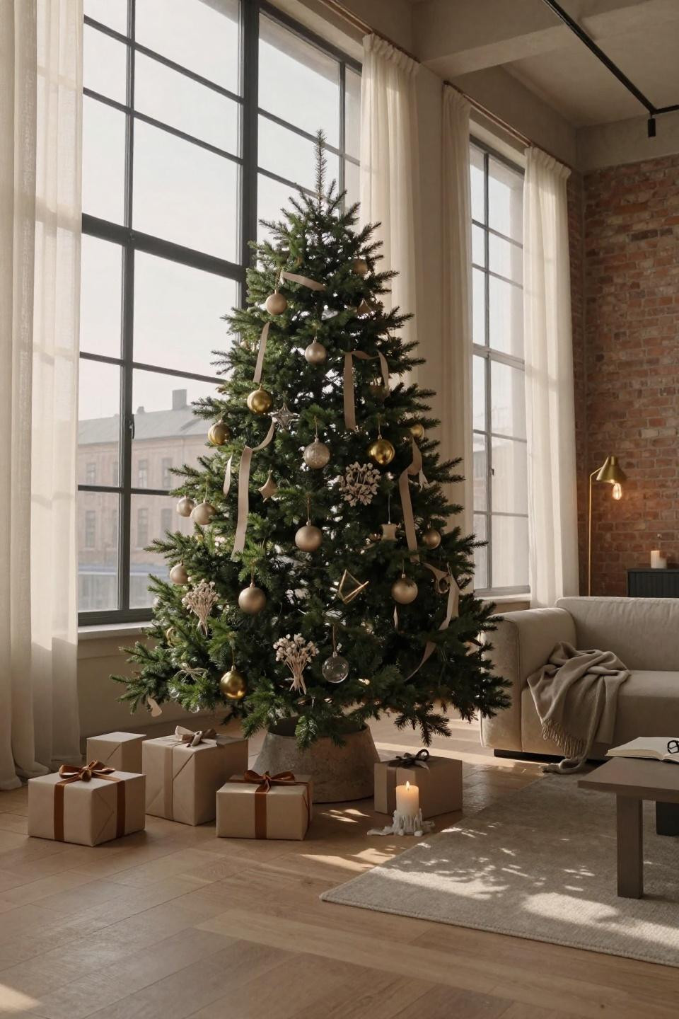 christmas tree ideas - minimal Scandinavian style