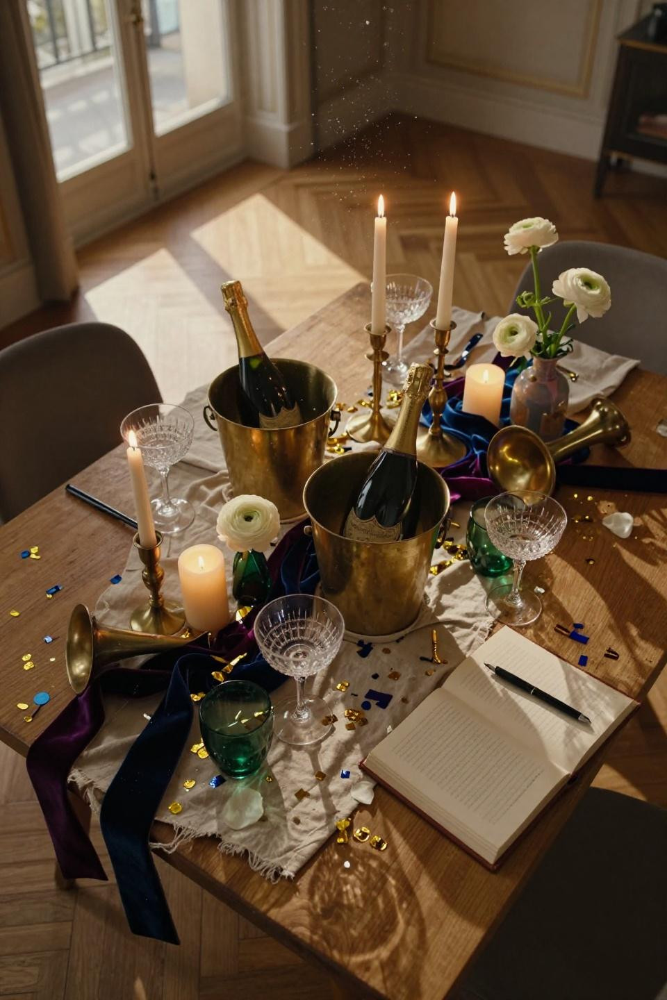 new year party decorations - layered luxe