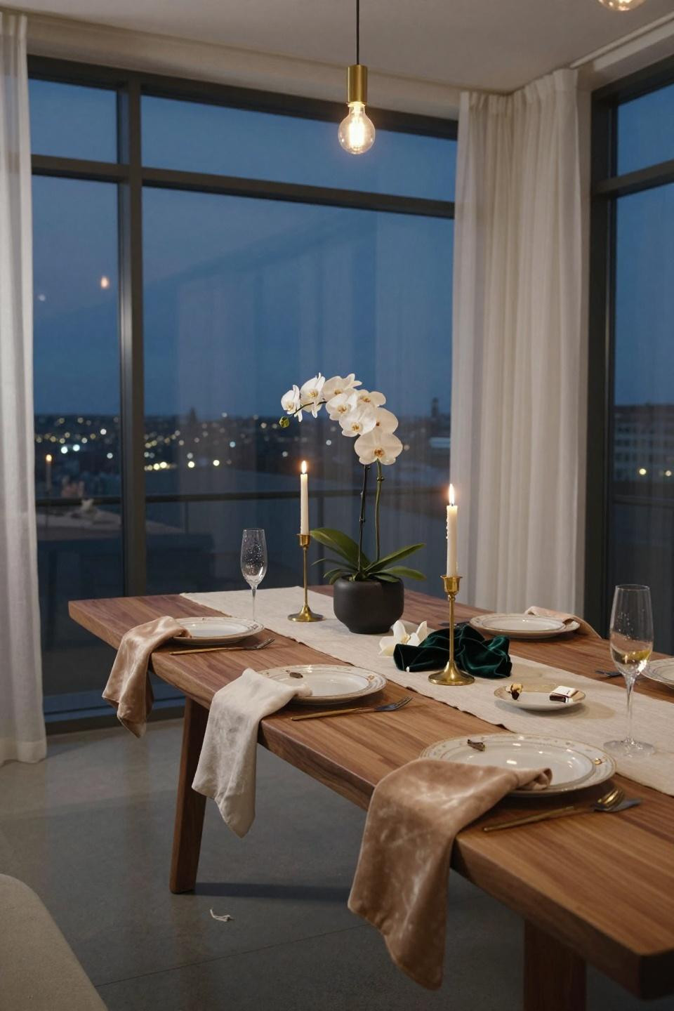 new years eve decorations - minimalist Copenhagen table