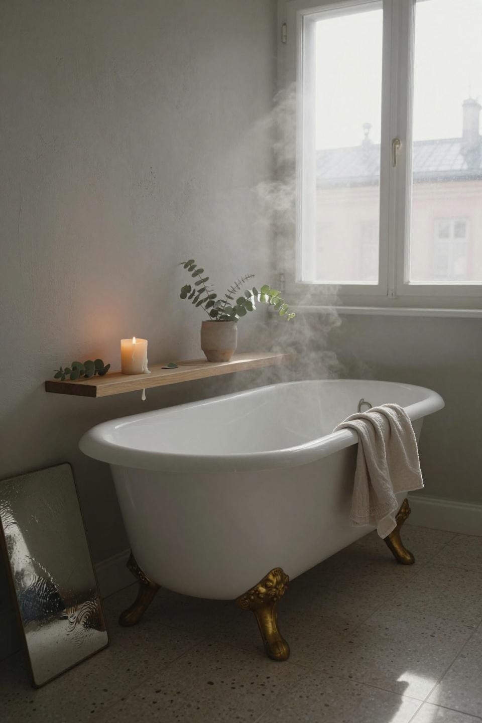 Small Modern Bathroom - compact Frederiksberg apartment bathroom
