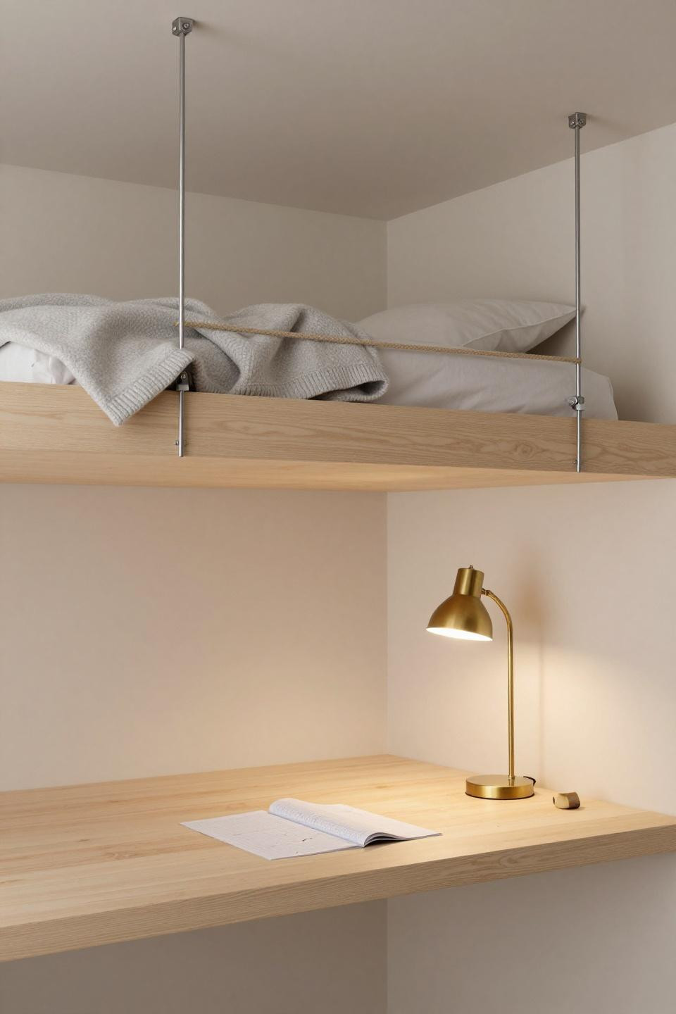 Loft Bed Ideas For Small Rooms Adult - birch plywood loft bed with study nook