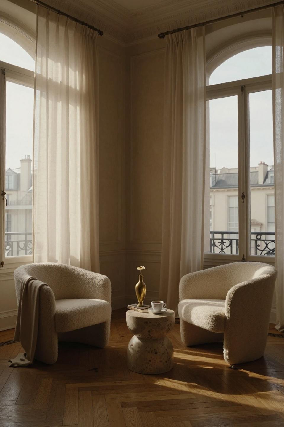 Luxury Living Room - compact Parisian sitting area