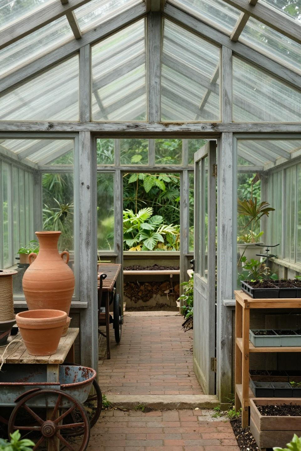 Farm barn ideas - greenhouse conversion with translucent roof panels