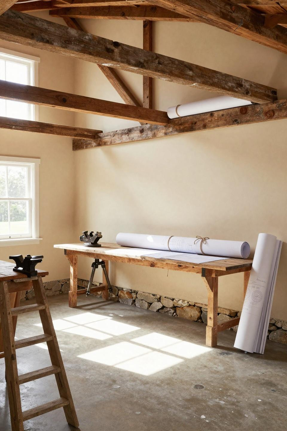 Barn shed ideas - hemlock workshop conversion with plaster interior