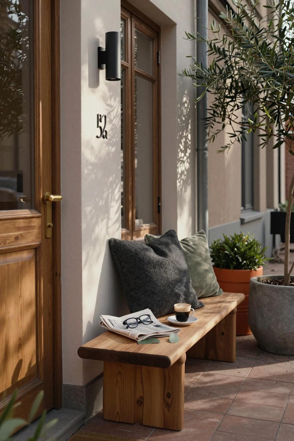 Narrow Front Porch Ideas - Copenhagen modernist update
