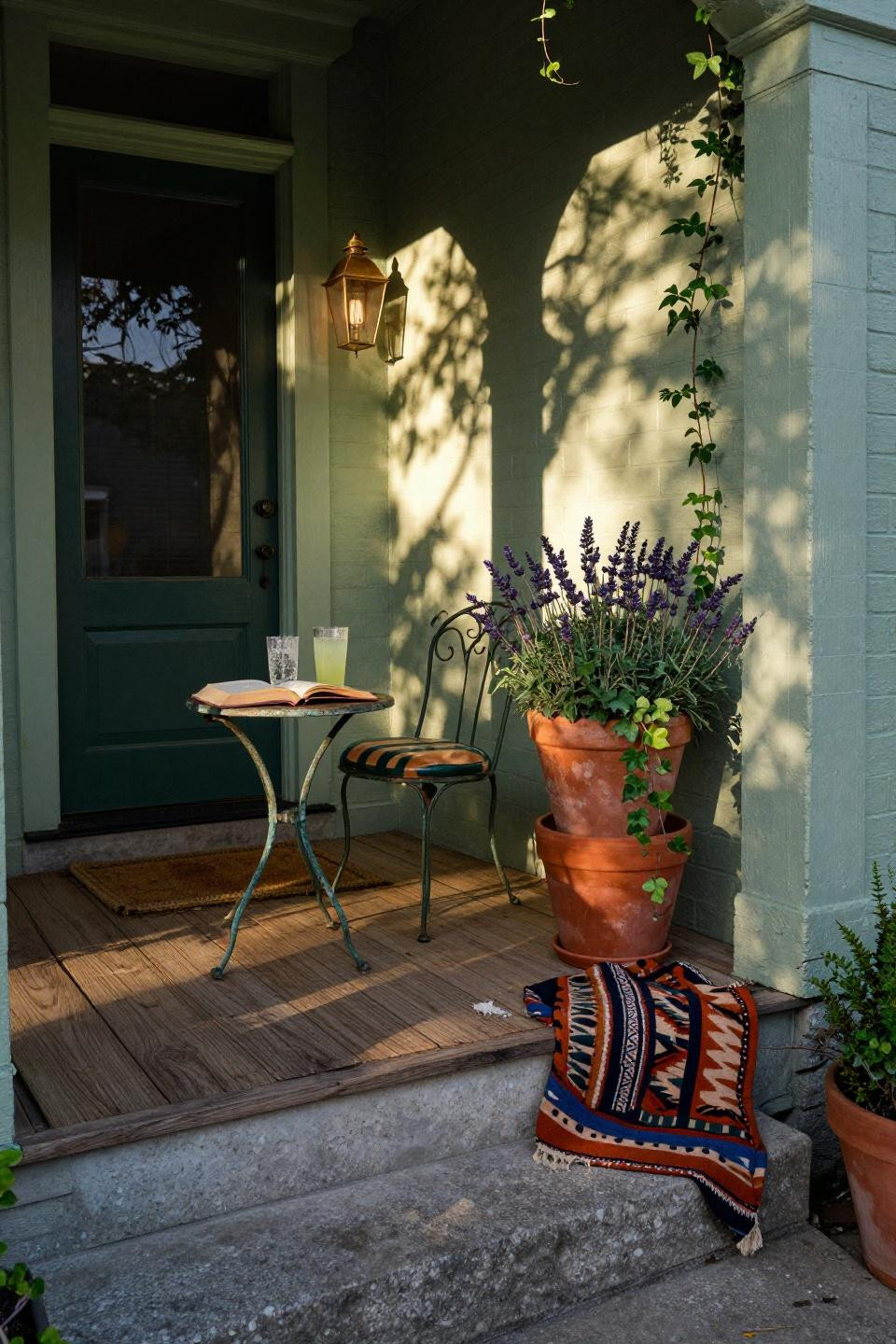 Porch Ideas Entrance - Charleston wrought-iron bistro