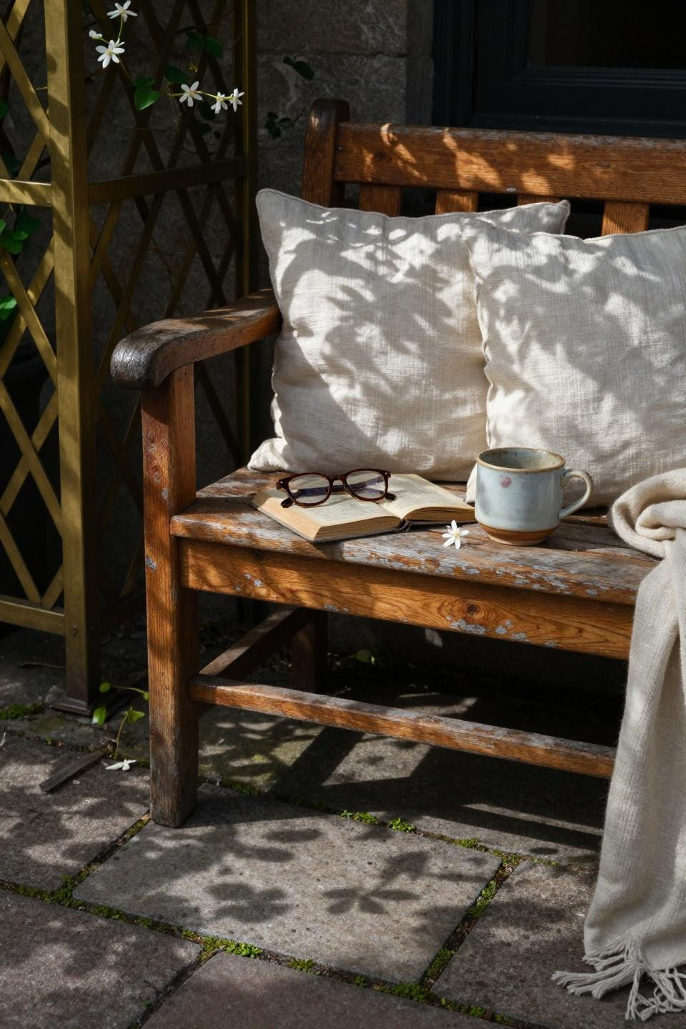 Small Front Porch Ideas - Copenhagen limestone pavers