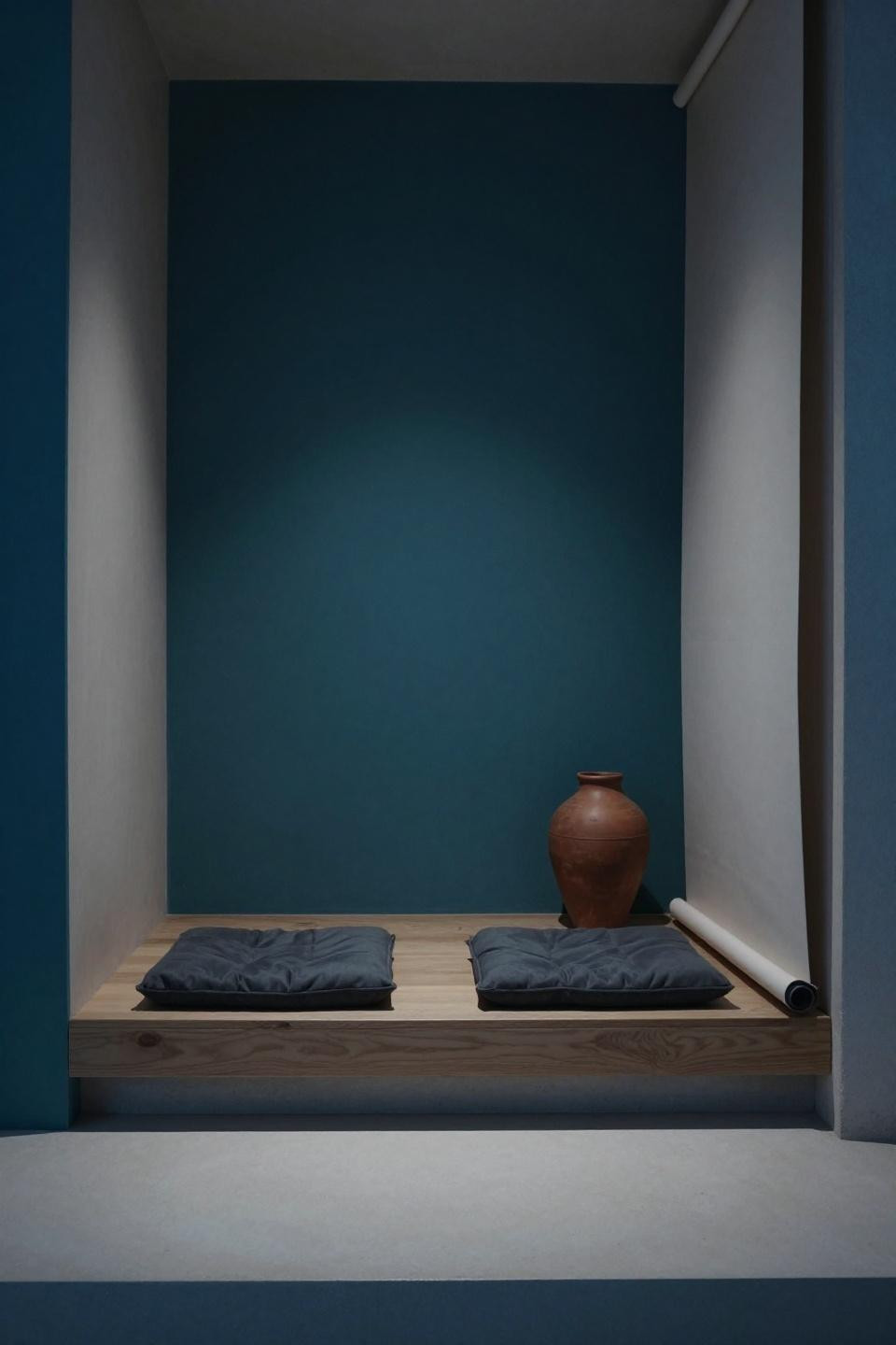 Small Front Room Ideas - sunken ash platform with charcoal cushions