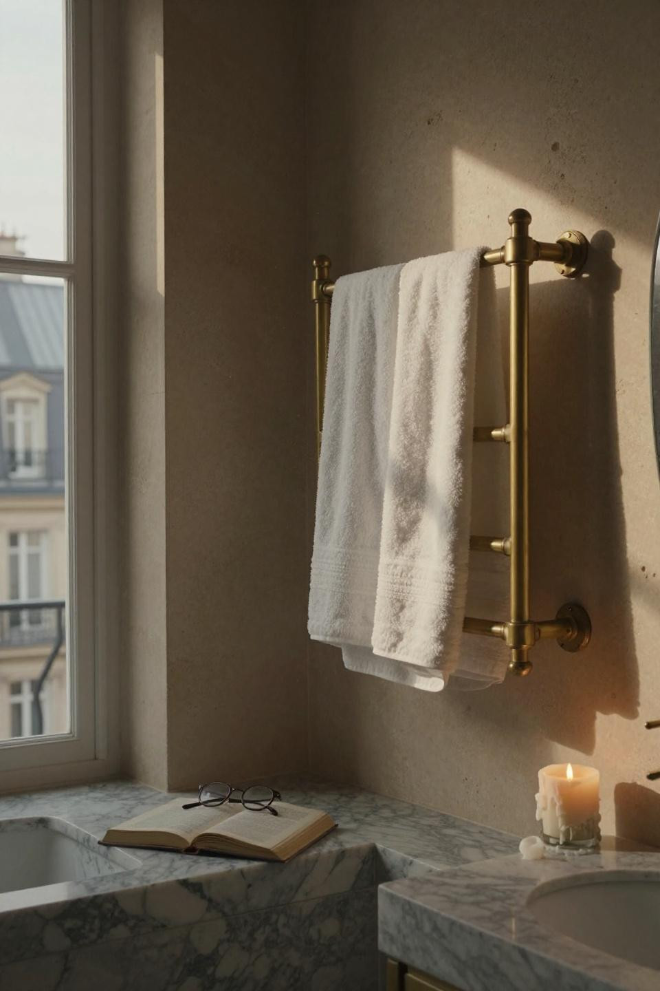 Bath Towel Racks - industrial brass pipe towel holder