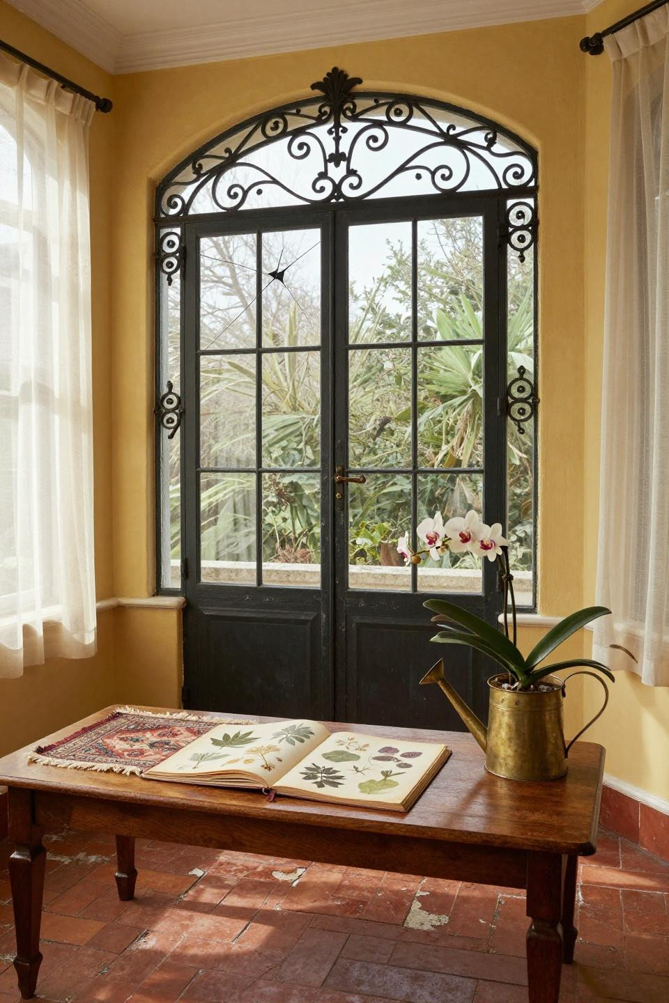 Sunporch ideas - Victorian conservatory with wrought iron frame