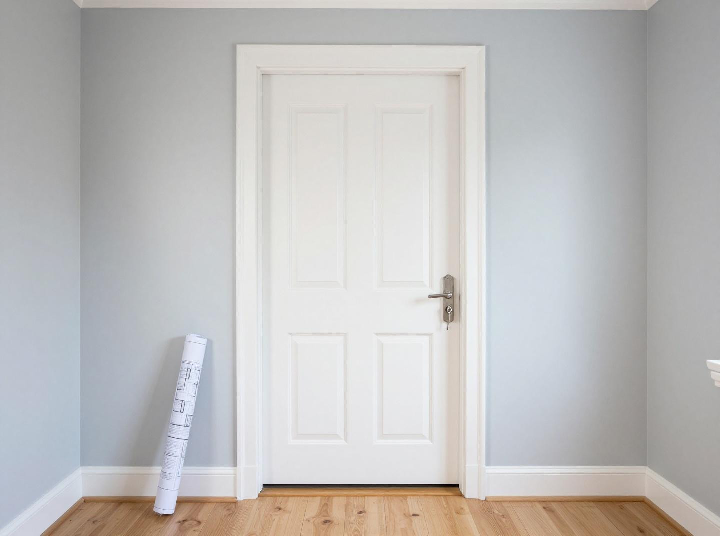 Double Front Doors With Glass Panels - white composite with matte black detail