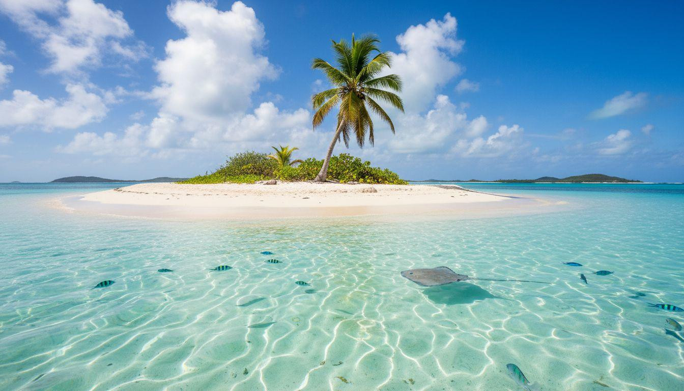This island stays 4 feet deep for 200 feet from shore