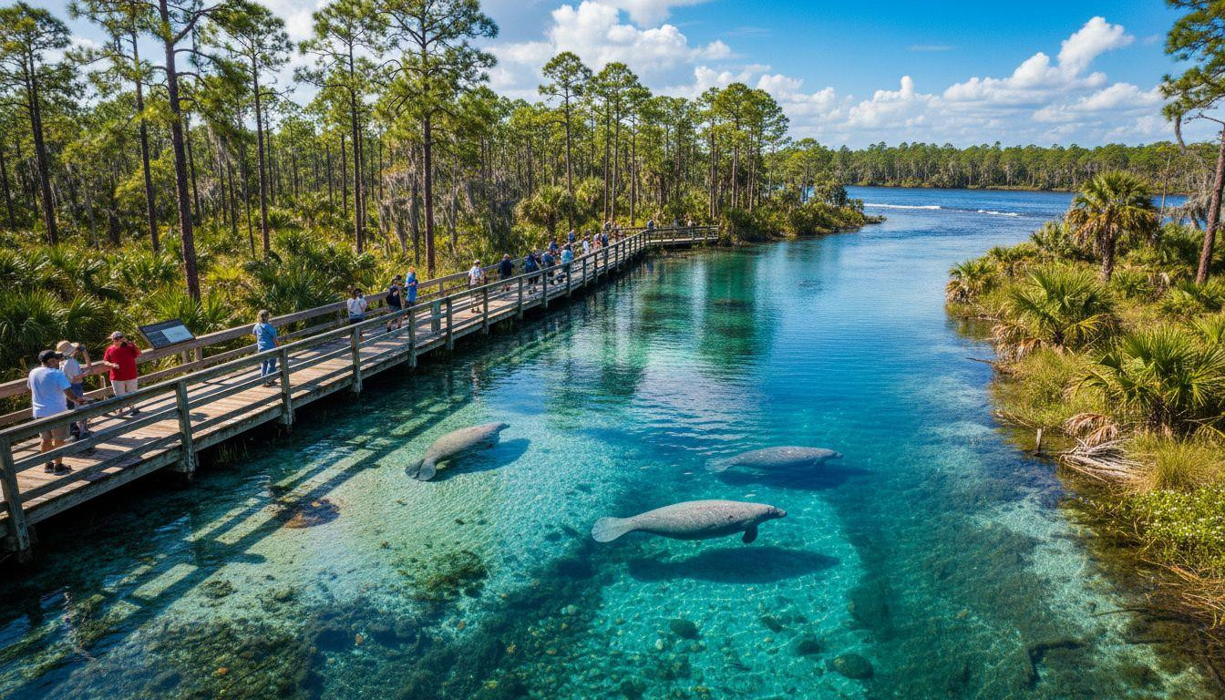 This Florida spring holds 72°F where manatees winter and you swim in summer