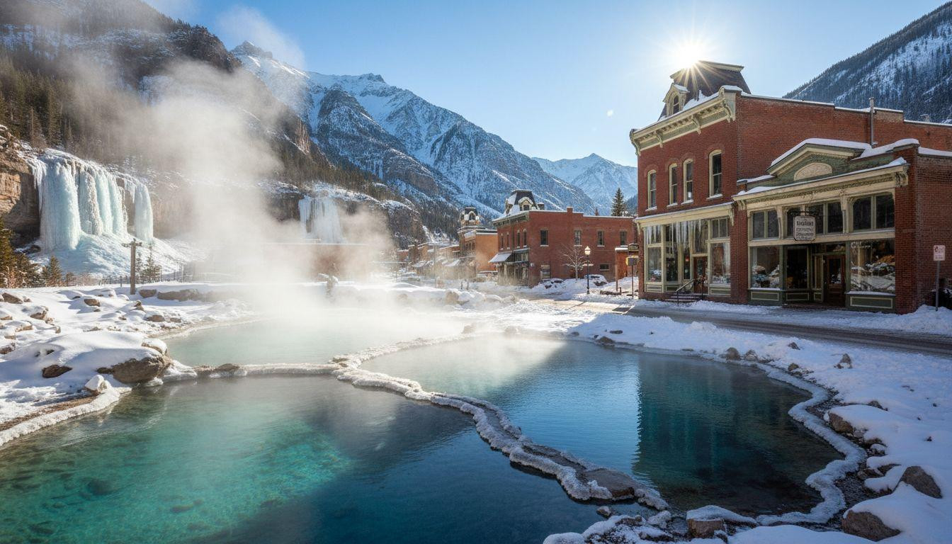 12 Ouray hot springs where 104°F water steams in 20°F snow