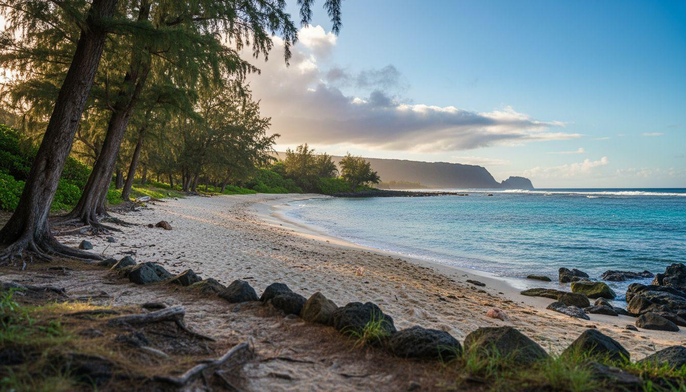 This Molokai beach keeps 50 yards of calm blue at mile 15.8