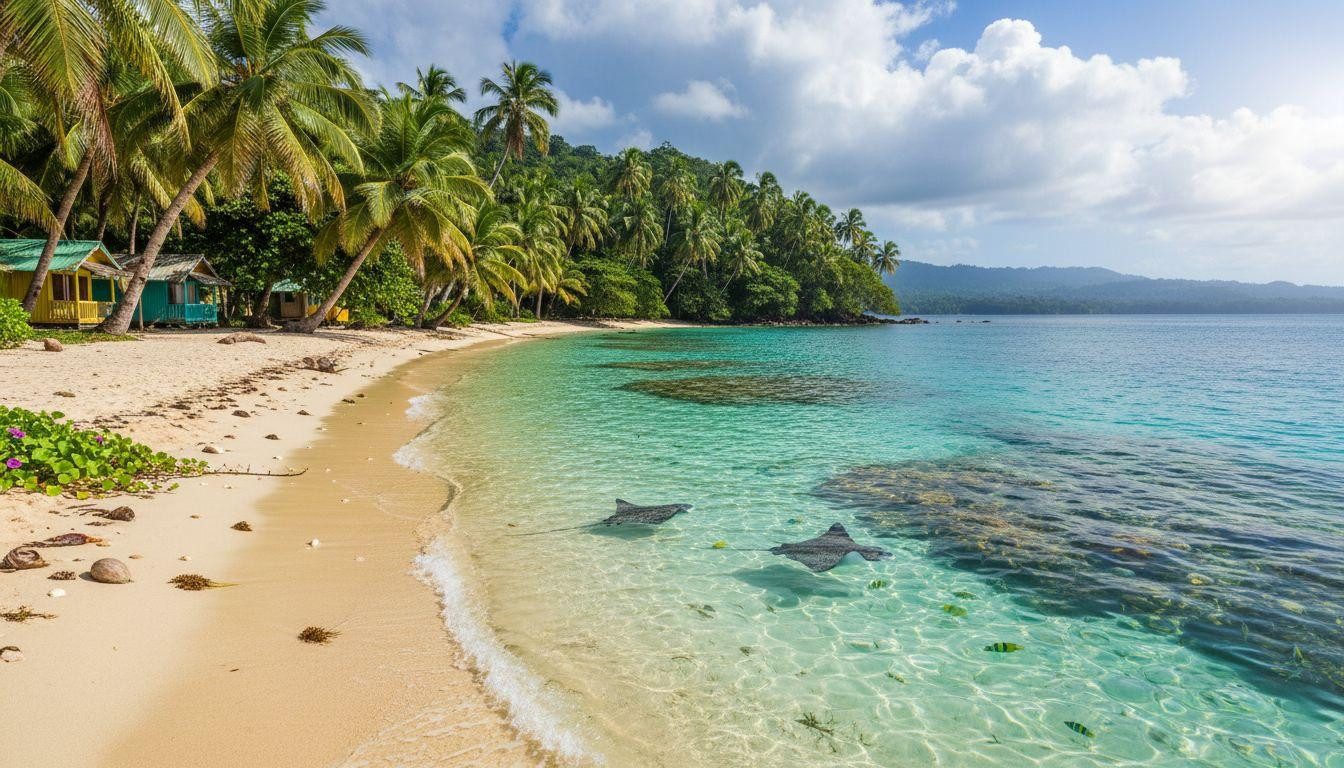 This Costa Rica reef stays calm enough to see rays from shore