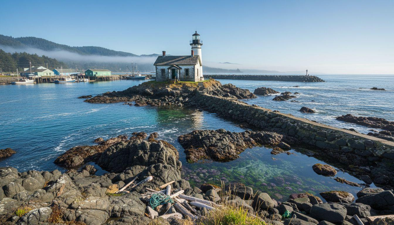 This California lighthouse opens twice daily when Pacific tides pull back the stones