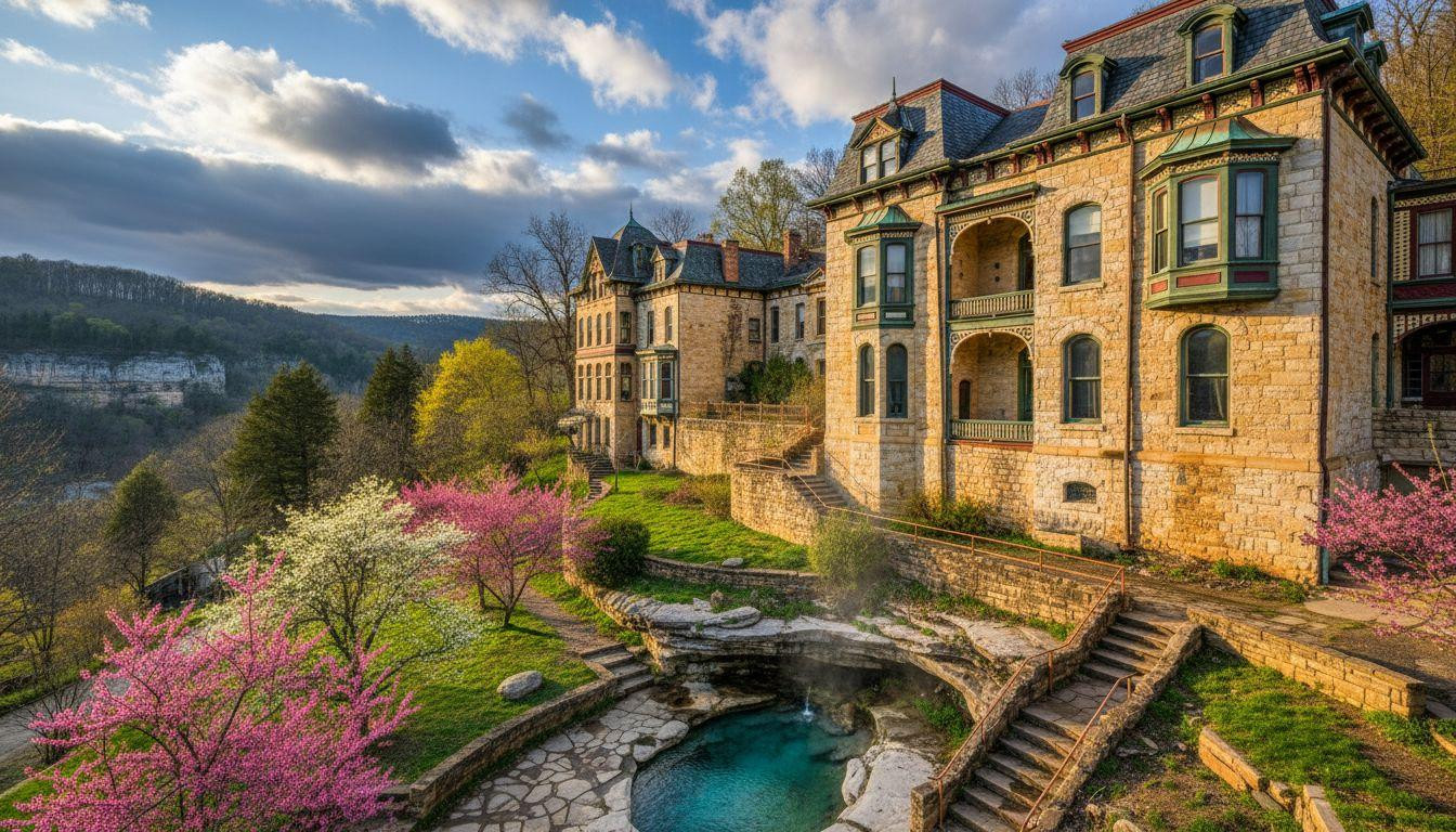 This Arkansas town stacks Victorian stone on hillsides where springs bubble at 62°F