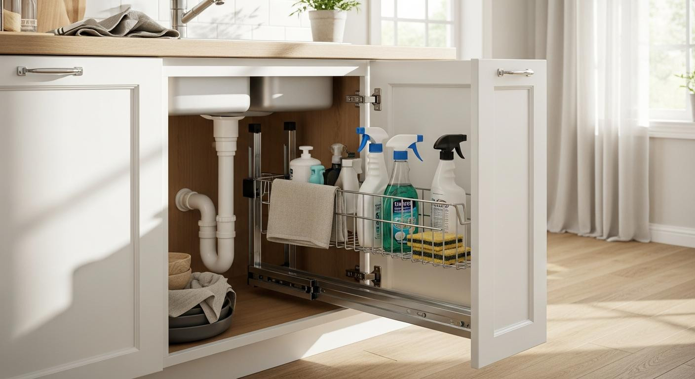 IKEA's $34.99 under-sink organizer finally works around pipes