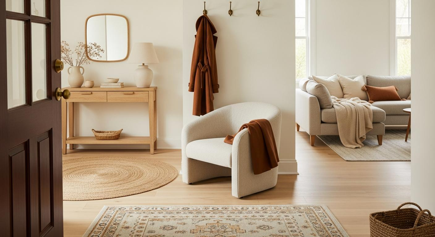 A designer fixed my front door chaos and now my living room feels private