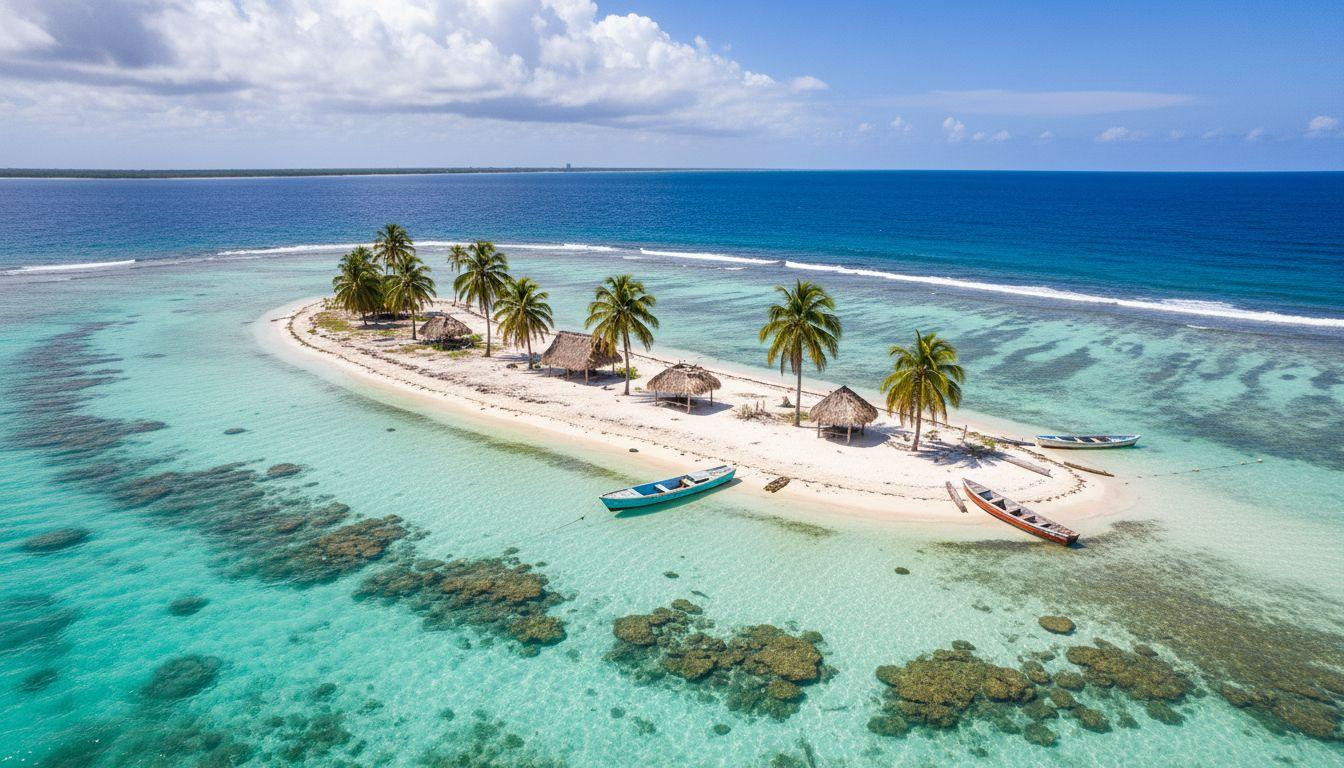This Belize caye floats on 16-foot reefs where locals picnic on Saturdays
