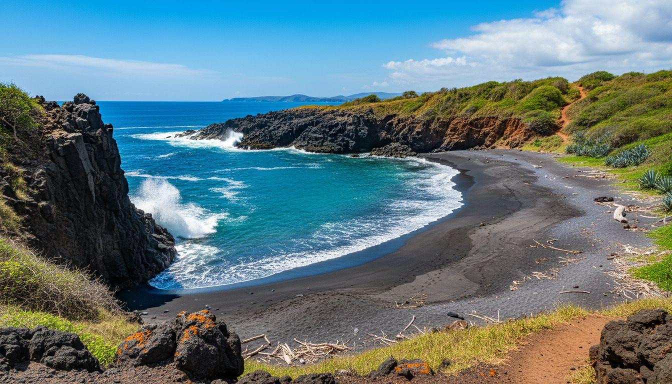 This Oaxaca cove hides black sand beaches where 20 minutes uphill keeps crowds away