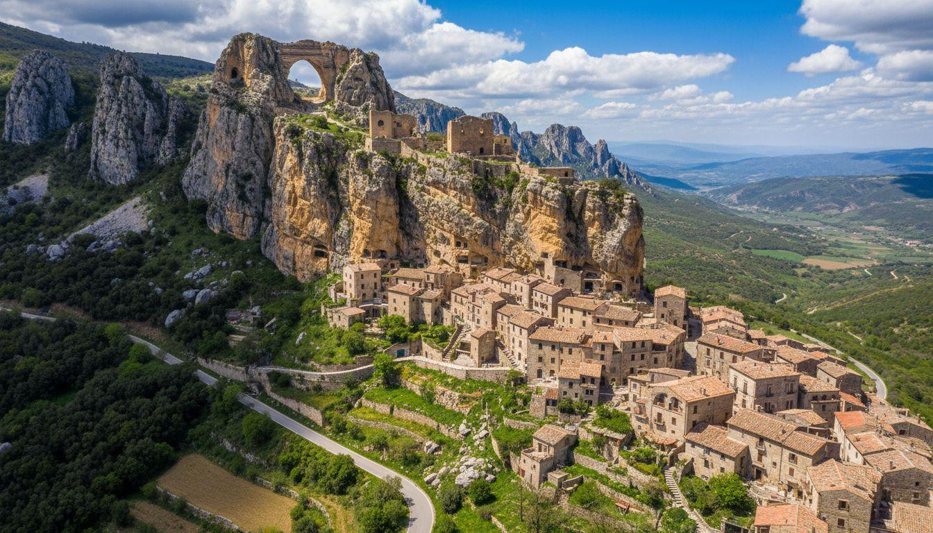 This Italian village carved houses and castle from one continuous rock face
