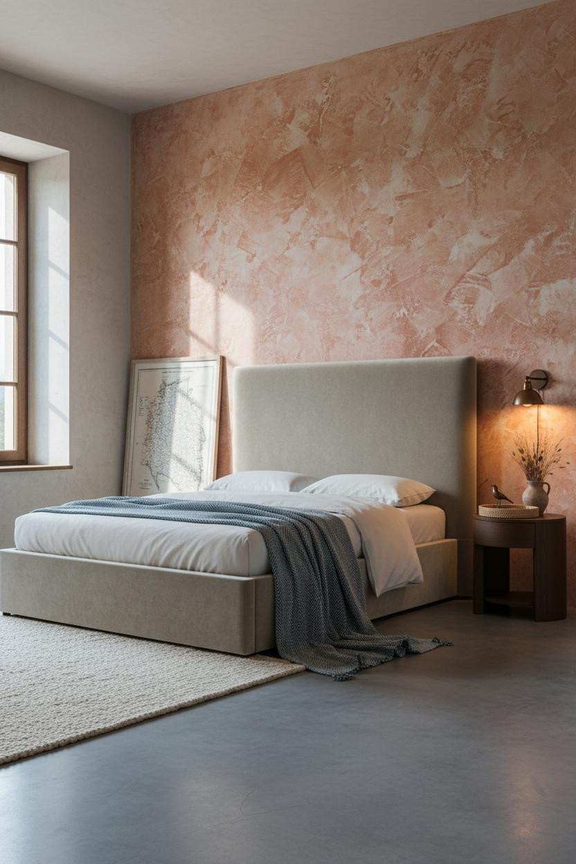 Antique Farmhouse Bedroom Vintage Plaster Walls